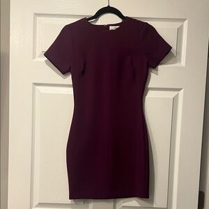 LIKELY Elegant BURGENDY Short Sleeve Dress SIZE 0